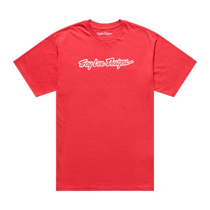 Troy Lee Designs Signature Short Sleeve Tee - Scarlet Glo