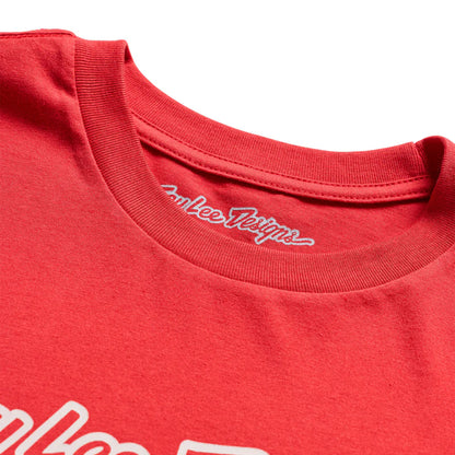 Troy Lee Designs Signature Short Sleeve Tee - Scarlet Glo
