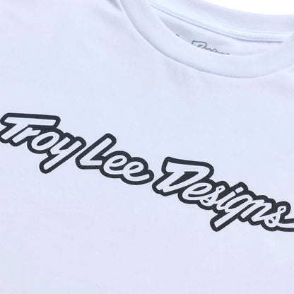 Troy Lee Designs Signature Short Sleeve Tee - White-Black