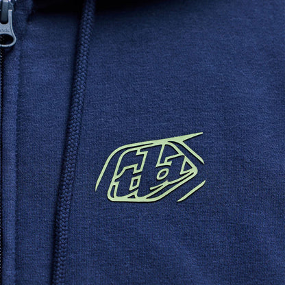 Troy Lee Designs Zip Up Hoodie - Badge - Navy-Sage