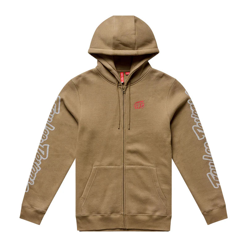Troy Lee Designs Zip Up Hoodie - Badge - Sienna