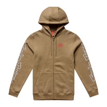 Troy Lee Designs Zip Up Hoodie - Badge - Sienna