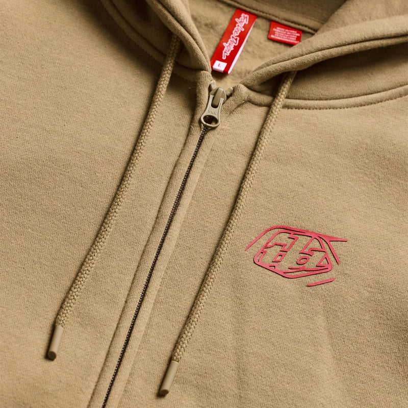 Troy Lee Designs Zip Up Hoodie - Badge - Sienna