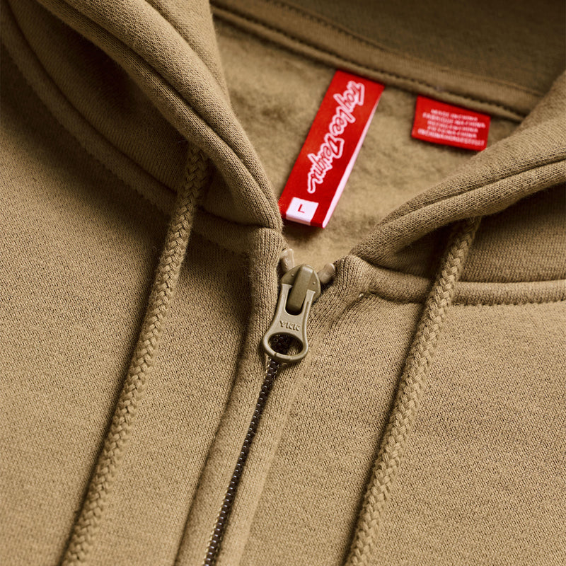 Troy Lee Designs Zip Up Hoodie - Badge - Sienna