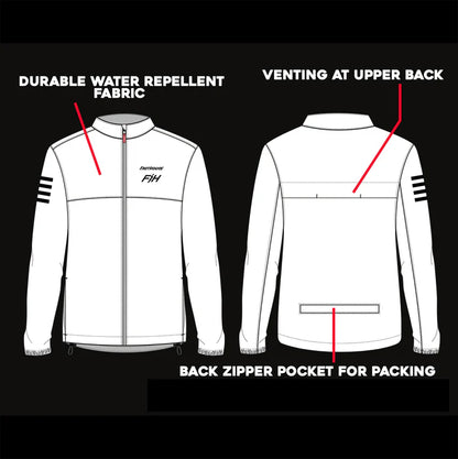 Fasthouse Tracker Packable Windbreaker Jacket - Light Gray