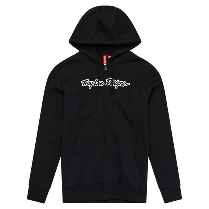 Troy Lee Designs Zip Up Hoodie - Signature - Black