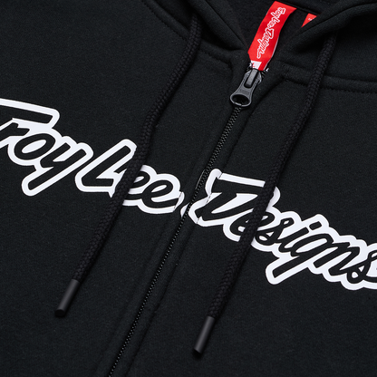 Troy Lee Designs Zip Up Hoodie - Signature - Black