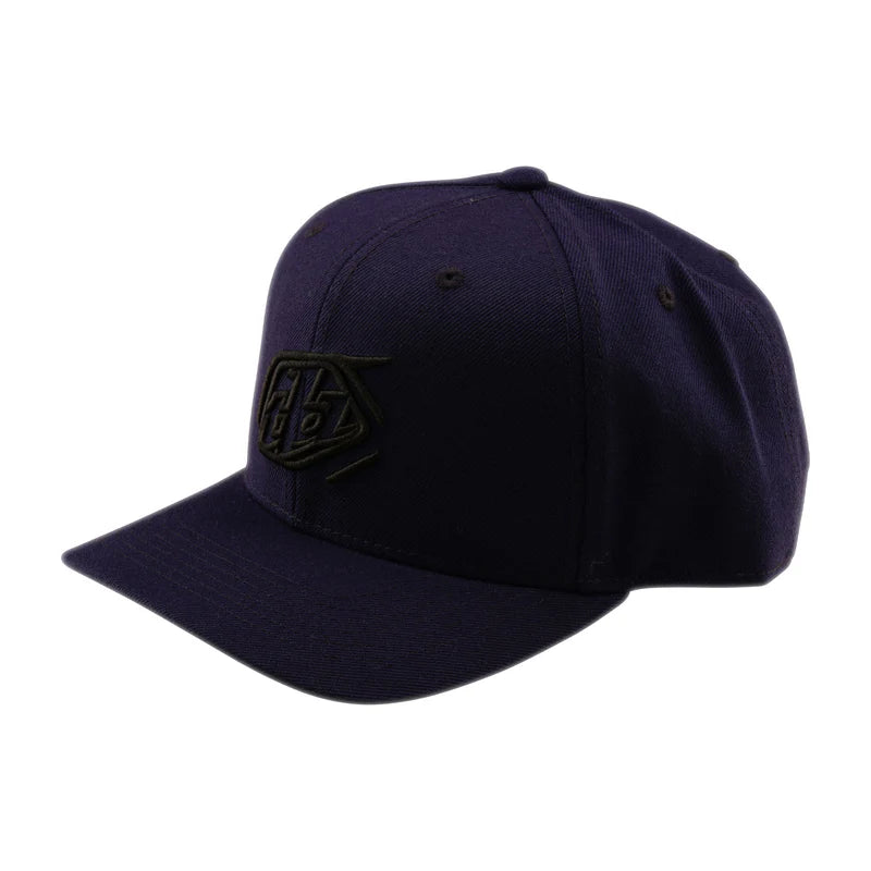 Troy Lee Designs Badge Curved Snapback Hat - Indigo