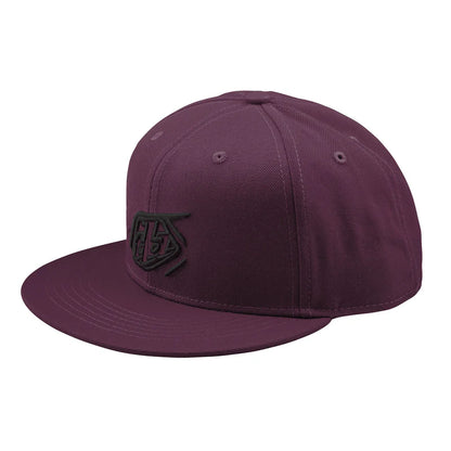 Troy Lee Designs Badge Flat Bill Snapback Hat - Sangria