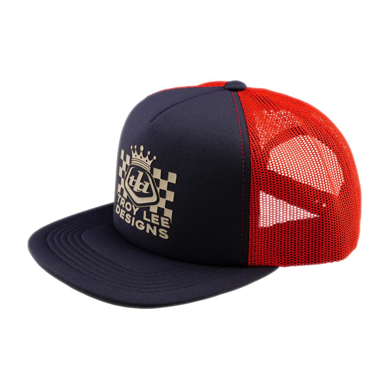 Troy Lee Designs Friday Night Trucker Snapback Hat - Red-Indigo