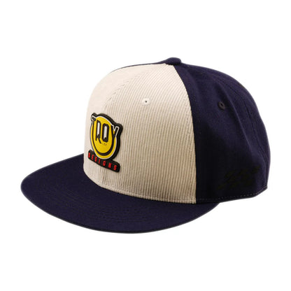 Troy Lee Designs Happy Dayz Flat Bill Snapback Hat - Indigo-Pumice