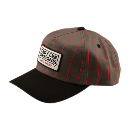 Troy Lee Designs Medieval Unstructured Curved Snapback Hat - Gray-Red