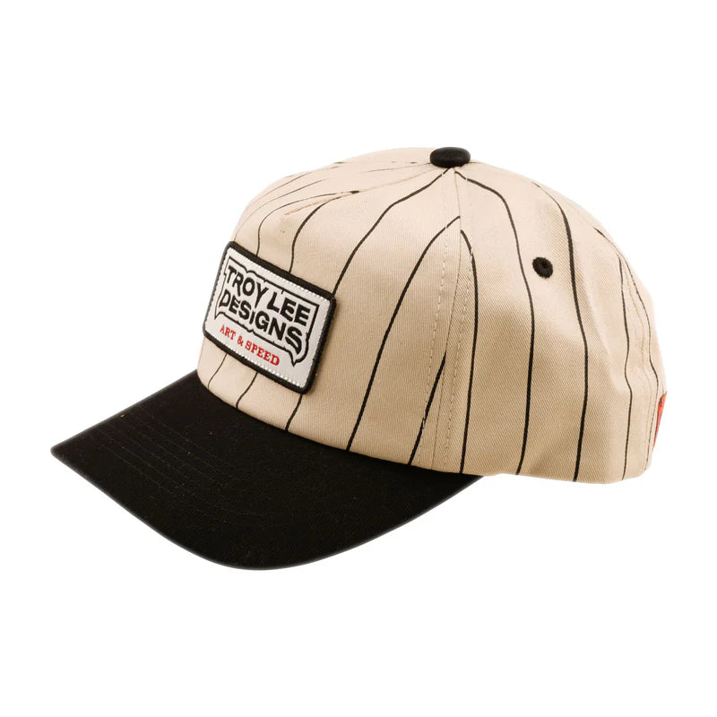 Troy Lee Designs Medieval Unstructured Curved Snapback Hat - Pumice-Black