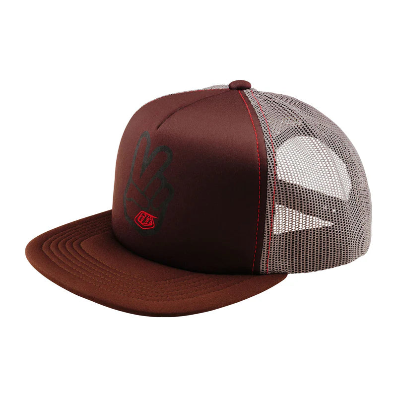 Troy Lee Designs Peace Out Trucker Snapback Hat - Chocolate