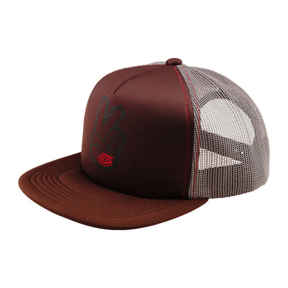Troy Lee Designs Peace Out Trucker Snapback Hat - Chocolate