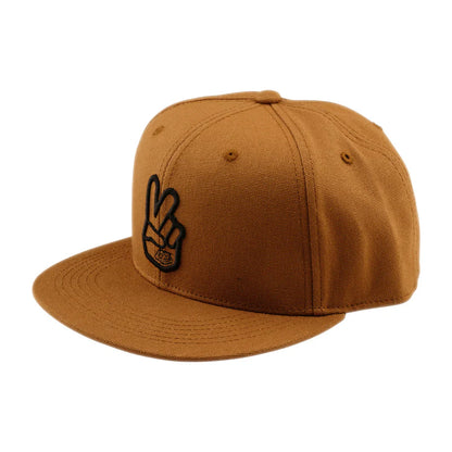 Troy Lee Designs Peace Flat Bill Snapback Hat - Sienna