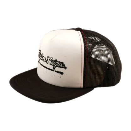 Troy Lee Designs Repeat Trucker Snapback Hat - Black-White