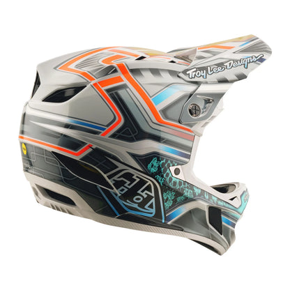 Troy Lee Designs D4 Carbon Full Face Helmet - Lowrider - Gray
