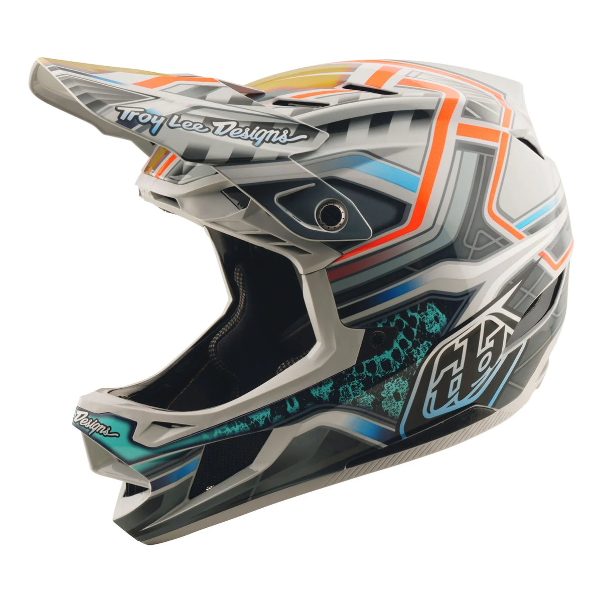 Troy Lee Designs D4 Carbon Full Face Helmet - Lowrider - Gray