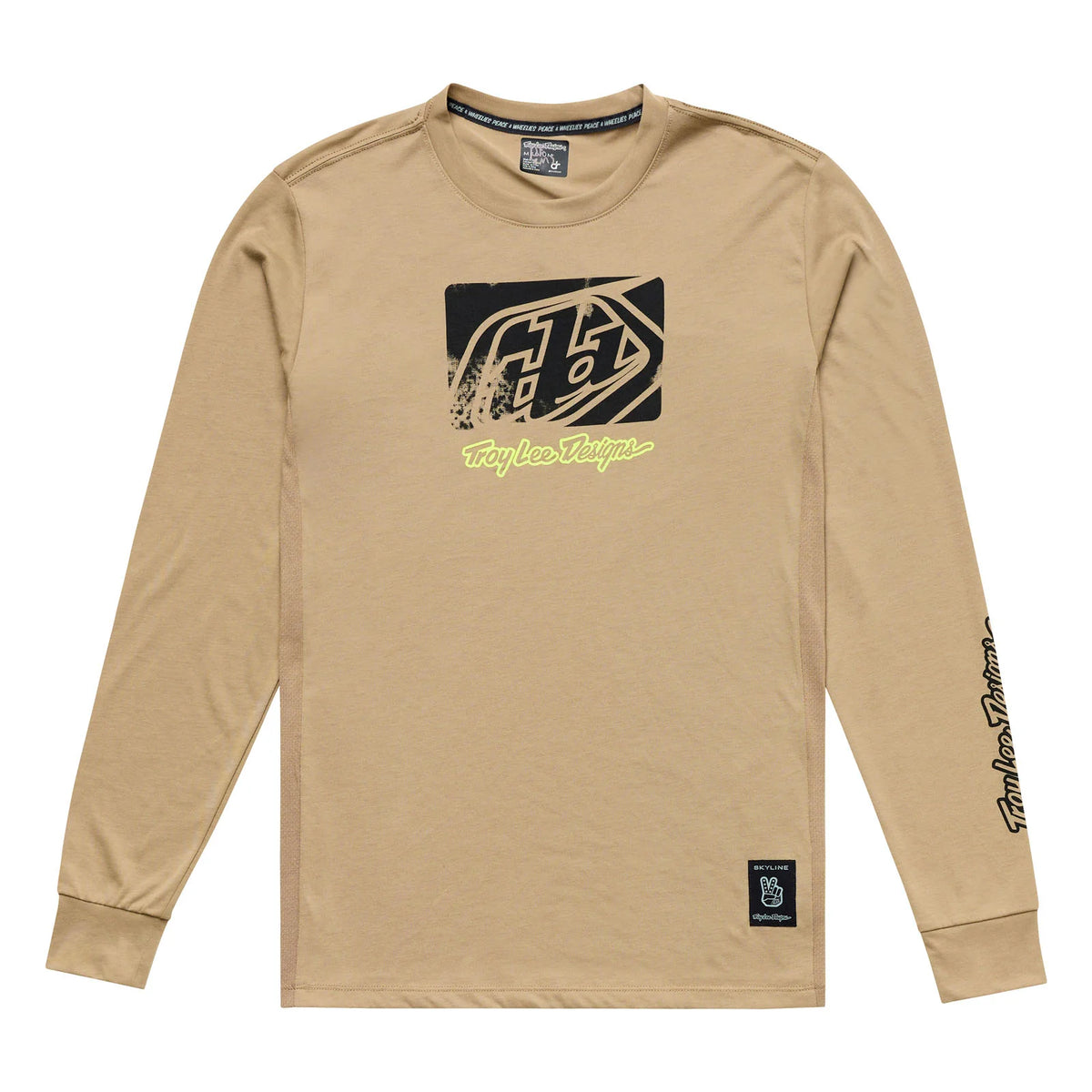 Troy Lee Designs Skyline Long Sleeve Ride Tee - Scrubbed - Timber