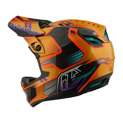 Troy Lee Designs D4 Carbon Full Face Helmet - Crest - Gold