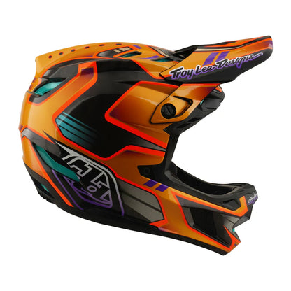 Troy Lee Designs D4 Carbon Full Face Helmet - Crest - Gold
