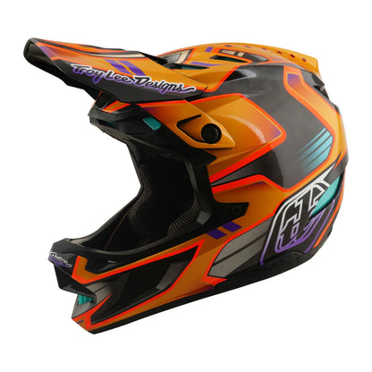 Troy Lee Designs D4 Carbon Full Face Helmet - Crest - Gold