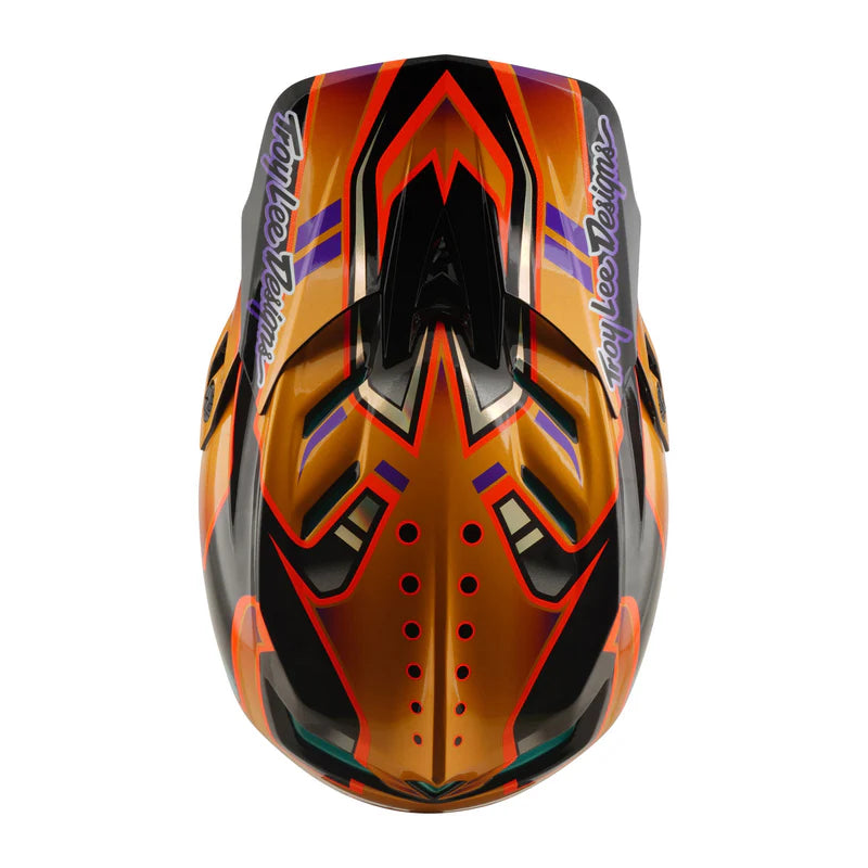 Troy Lee Designs D4 Carbon Full Face Helmet - Crest - Gold