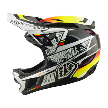 Troy Lee Designs D4 Carbon Full Face Helmet - Lined Up - Black