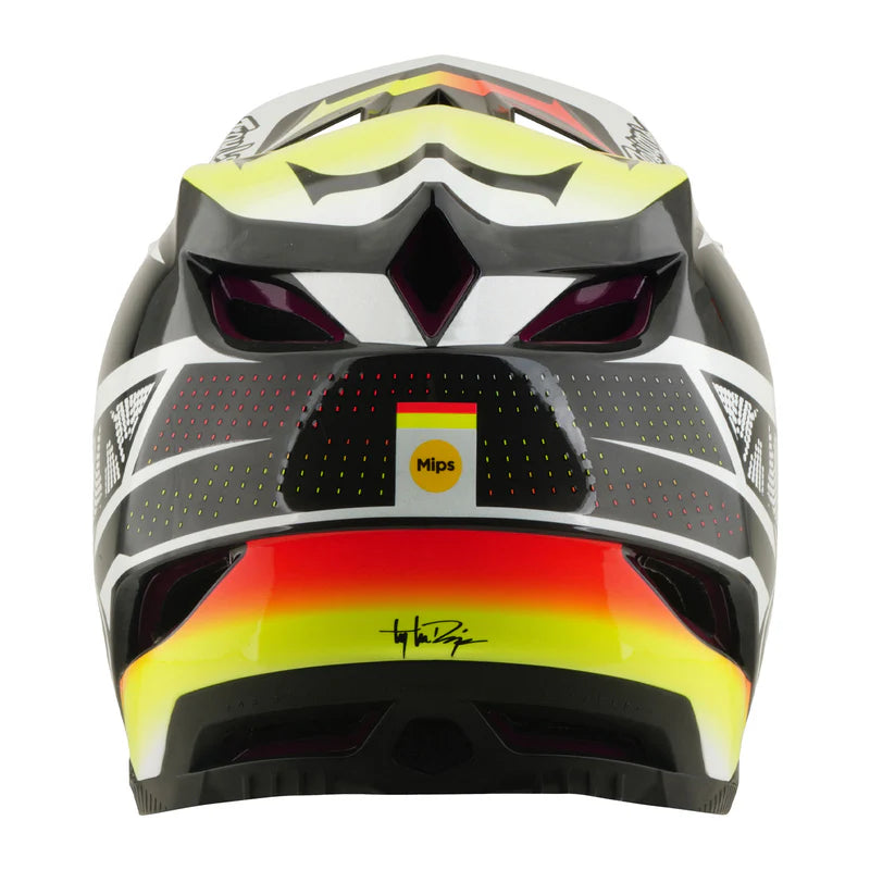 Troy Lee Designs D4 Carbon Full Face Helmet - Lined Up - Black
