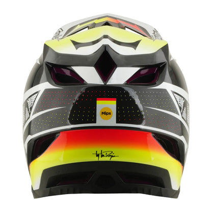 Troy Lee Designs D4 Carbon Full Face Helmet - Lined Up - Black