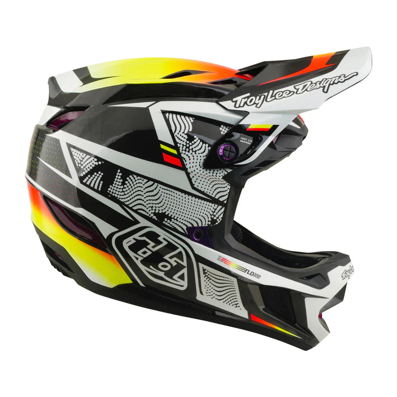Troy Lee Designs D4 Carbon Full Face Helmet - Lined Up - Black