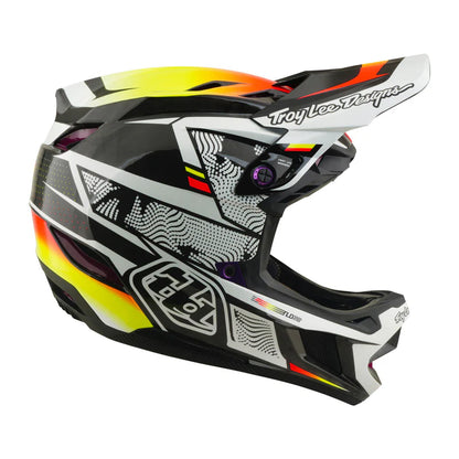 Troy Lee Designs D4 Carbon Full Face Helmet - Lined Up - Black