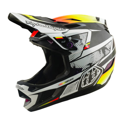 Troy Lee Designs D4 Carbon Full Face Helmet - Lined Up - Black