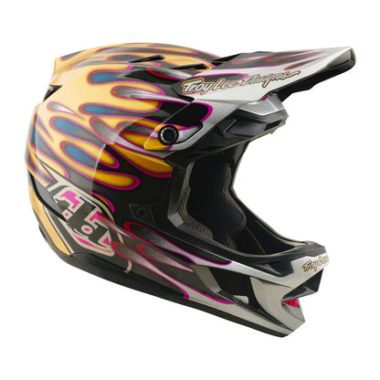 Troy Lee Designs D4 Carbon Full Face Helmet - Overspray - Gold-Black