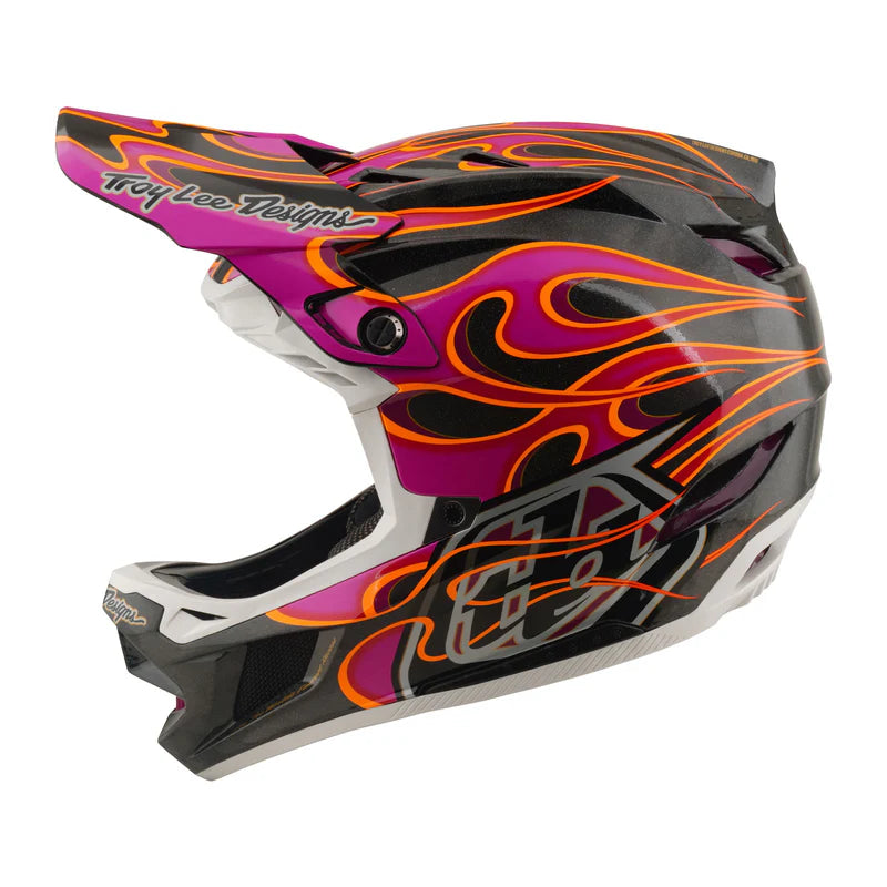 Troy Lee Designs D4 Carbon Full Face Helmet - Torched - Carbon-Magenta