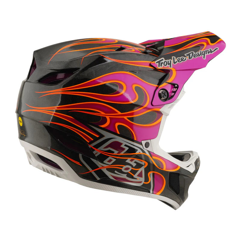 Troy Lee Designs D4 Carbon Full Face Helmet - Torched - Carbon-Magenta
