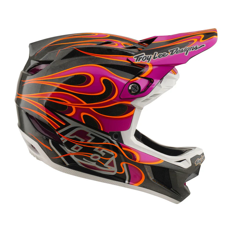Troy Lee Designs D4 Carbon Full Face Helmet - Torched - Carbon-Magenta