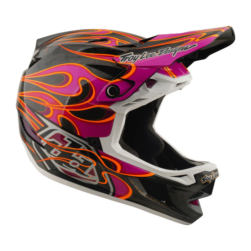Troy Lee Designs D4 Carbon Full Face Helmet - Torched - Carbon-Magenta