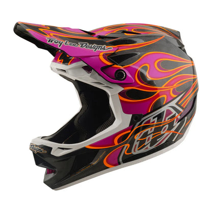 Troy Lee Designs D4 Carbon Full Face Helmet - Torched - Carbon-Magenta