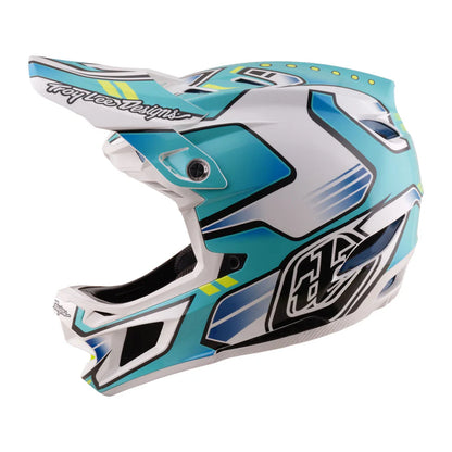 Troy Lee Designs D4 Composite Full Face Helmet - Crest - Real Teal