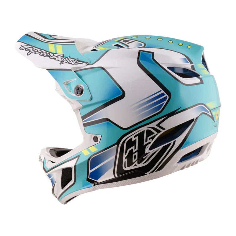 Troy Lee Designs D4 Composite Full Face Helmet - Crest - Real Teal