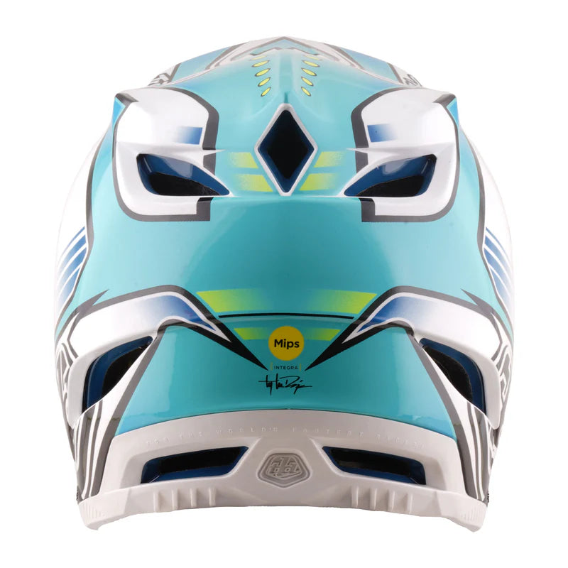 Troy Lee Designs D4 Composite Full Face Helmet - Crest - Real Teal