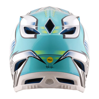 Troy Lee Designs D4 Composite Full Face Helmet - Crest - Real Teal