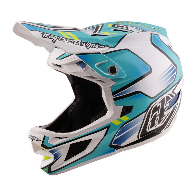 Troy Lee Designs D4 Composite Full Face Helmet - Crest - Real Teal