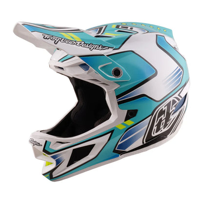 Troy Lee Designs D4 Composite Full Face Helmet - Crest - Real Teal