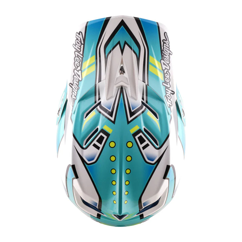 Troy Lee Designs D4 Composite Full Face Helmet - Crest - Real Teal