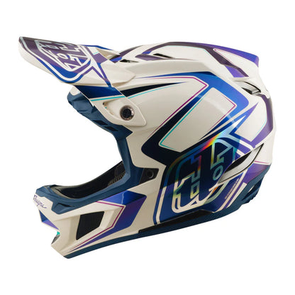 Troy Lee Designs D4 Composite Full Face Helmet - Flared - White-Indigo