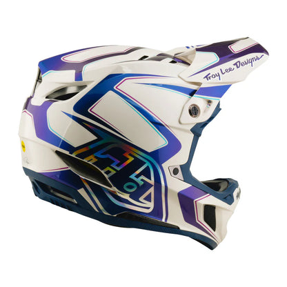 Troy Lee Designs D4 Composite Full Face Helmet - Flared - White-Indigo