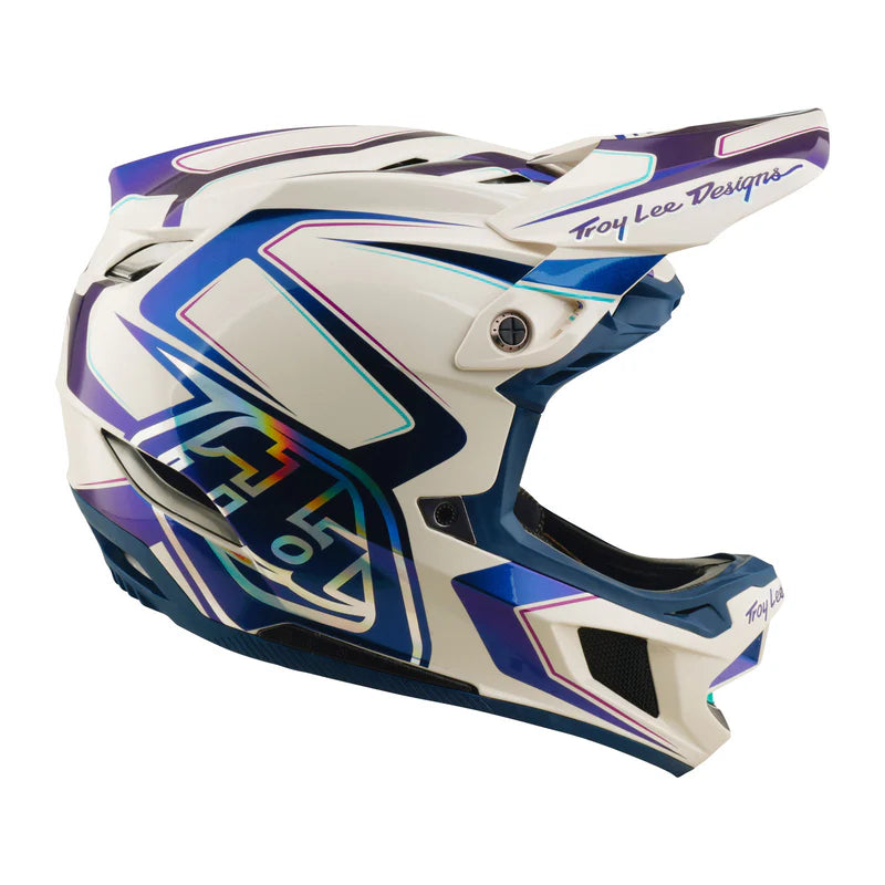 Troy Lee Designs D4 Composite Full Face Helmet - Flared - White-Indigo
